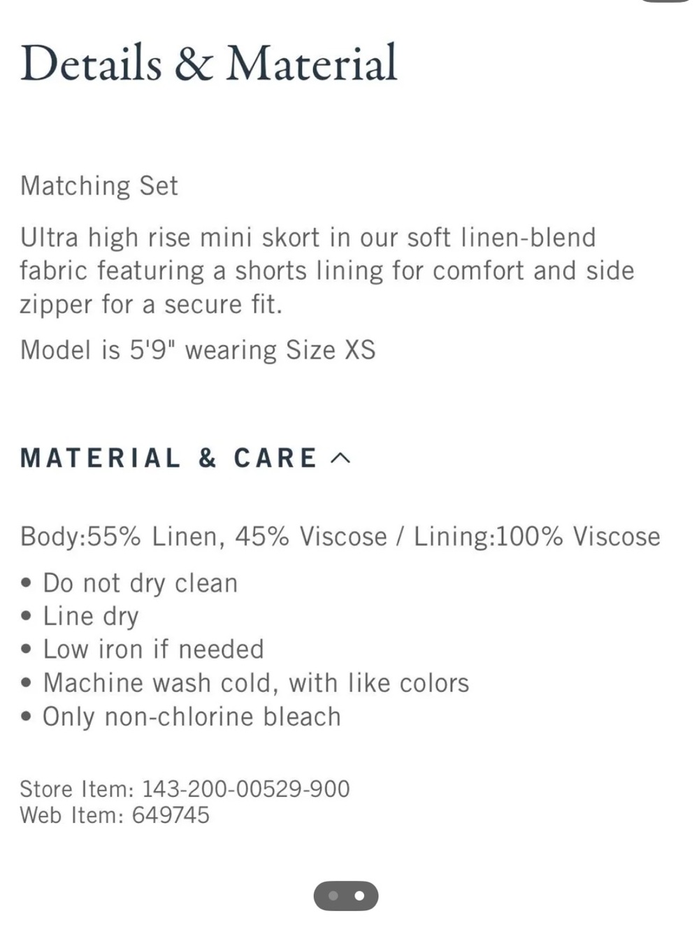 Abercrombie Scarlett curve love linen-blend mini skort - Picture 4 of 4